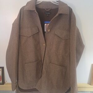 Banana Republic Ladies' Structured 4 Pocket Oversize Shirt Jacket F41 Large